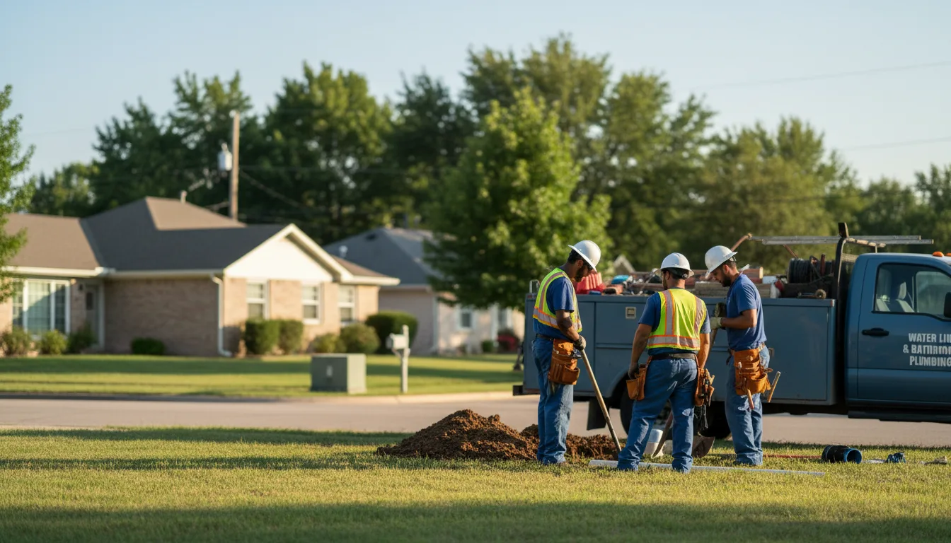 Residential water line and bathroom plumbing service in Trafford, PA